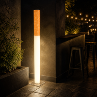 Lampe sur pied personnalisée avec logo cigarette, éclairage translucide, décoration pour zone fumeurs, bar, salon, hôtel, restaurant, cadeau particulièrement amusant