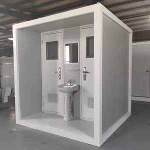 Fábrica personalizada campamento ignífugo móvil pequeña letrina al aire libre armario de agua baño Modular prefabricado inodoro con lavabo - Product Image 1