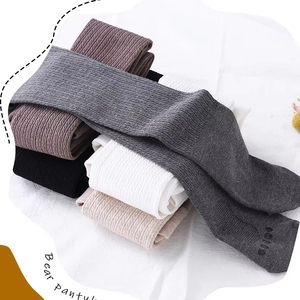 Collants en velours pour enfants, très demandés, leggings épais en polaire, motif de patte de dessin animé, antidérapants, collants chauds - Product Image 1