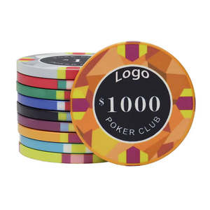 Lot de jetons de poker en céramique de 10g en gros avec étui, jetons de casino personnalisables pour jeux à domicile et cadeaux - Product Image 3