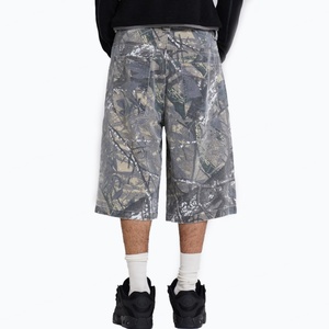 High Quality Retro <b>Camo</b> Real Tree Printed Sublimation 100% Cotton Denim Men's <b>Shorts</b> Custom Baggy Loose Fit Jean Jorts - Product Image 5