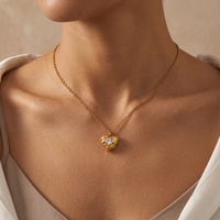 Collar con Colgante de Oro al por Mayor para Mujer, Cadena Fina, Joyería Elegante para Combinar, Regalo de Cumpleaños, Accesorios de Novia