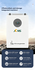 Generador de Energía Solar de <span class=keywords><strong>2000W</strong></span> para Montaje en Pared JCNS, <span class=keywords><strong>Kit</strong></span> de Generación de Energía Fotovoltaica de 4 kWh, Máquina de Almacenamiento de Energía Todo en Uno - Product Image 6