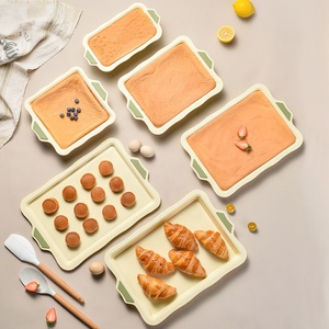 OEM ODM Food Safe <b>Silicone</b> Kitchen Bakeware <b>Mould</b> Square Rectangle Toast Bread Cake Pan Tray Baking Molds - Product Image 5