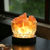Lampe en sel rose de l'Himalaya naturel, 2 à 5 kg, lampe en cristal de sel rose fabriquée à la main, lumière d'ambiance nocturne pour la décoration de la maison