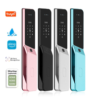 IP66 Waterdichte Tuya WiFi Slimme Deurvergrendeling Alexa Gezichtsherkenning Vingerafdruk Elektronische Slot voor Aluminium Deur OEM ODM