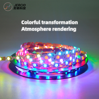 Bande lumineuse LED COB RGB haute densité avec contrôle Bluetooth, étanche et résistante aux pulvérisations de sel, bandes LED contrôlées par application intelligente