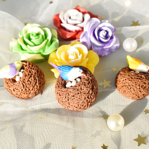 Adornos de Resina con Forma de Pájaros Coloridos con Nido, Miniaturas para Jardín de Hadas, Pequeñas Estatuas Decorativas para Manualidades y Decoración de Teléfonos - Product Image 6