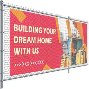 Windproof Waterproof Custom Outdoor Building Wraps Vinyl Pvc Advertising Mesh Banner UV Printing Digital Printing Custom Size