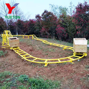Parque de atracciones de alta calidad Paseos Mano de obra Pedal de conducción Patio trasero Niños Mini tren Energía humana Montaña rusa sin energía para la venta - Product Image 3