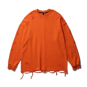 2024 Streetwear Custom Letter Printed Breathable <b>Long</b> Sleeve <b>Tshirt</b> Unisex 100% Cotton Digital Printing Oversized Fit - Product Image 2