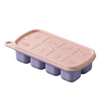 Nouveau moule à glaçons en polypropylène à design créatif de dessin animé, à film alvéolé, à pression sans contact, pour usage sportif et extérieur, avec ventouse
