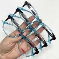 Montures de lunettes rondes en acétate unisexe, nouvelle mode, monture complète, protection des yeux, tendance, montures optiques assemblées, matériau