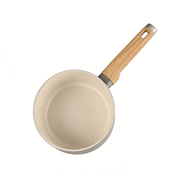 Casserole en aluminium forgé antiadhésive avec couvercle, pot à soupe et à lait, fond épais, petite casserole, compatible induction, sans PFOA