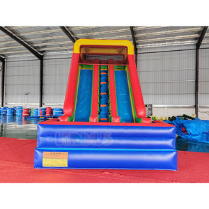 Tobogán Inflable Doble de Colores, Tobogán Inflable de PVC Resistente de Grado Comercial Apto para Eventos de Alquiler. - Product Image 4