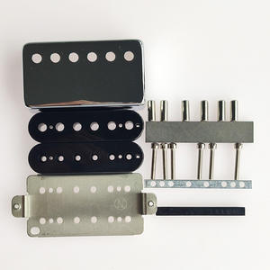 Piezas de pastilla de <span class=keywords><strong>guitarra</strong></span> <span class=keywords><strong>eléctrica</strong></span> Alnico 5 LP, placa base de níquel y plata para bricolaje, <span class=keywords><strong>kit</strong></span> de <span class=keywords><strong>construcción</strong></span> de pastilla humbucker - Product Image 4