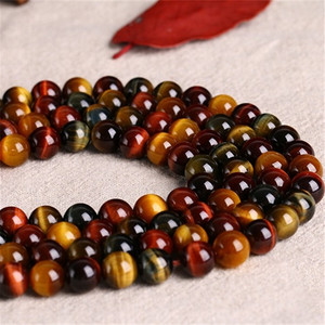 8mm naturel rond 3 couleurs perles d'oeil de tigre naturel <span class=keywords><strong>pierre</strong></span> fournisseurs - Product Image 4