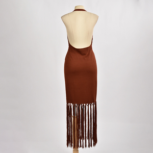 Factory Direct Supply <b>Elastic</b> stretch sleeveless knitted <b>dress</b> for women Wholesale sleeveless knitted <b>dress</b> - Product Image 4