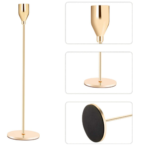 <strong>Tall</strong> Metal Alloy <strong>Candlestick</strong> Stand Set Modern Design Eco-Friendly Durable Customizable Colors Home Decor Wedding Christmas - Product Image 6
