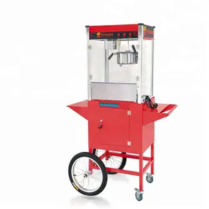 Máquina comercial de palomitas de maíz, equipo de aperitivos de 8 onzas, con carrito, a la venta