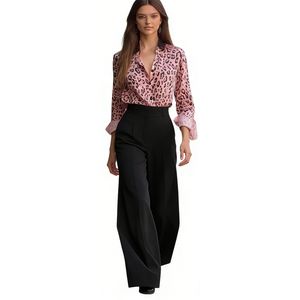 Camicetta da <span class=keywords><strong>Donna</strong></span> con Stampa Leopardata - Elegante Camicia a Maniche Lunghe con Bottoni per Abbigliamento Casual e Formale Sehe Fashion - Product Image 1