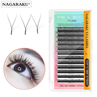 Extensions de cils en forme de YY NAGARAKU, effet tissé, cils synthétiques, faux cils