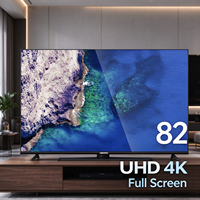 TV 80/82 Inci Kontrol Suara 4K Tanpa Bingkai Layar Penuh UHD TV Android 82" Smart LED LCD Televisi Android