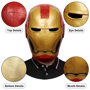 <span class=keywords><strong>Masque</strong></span> en latex d'horreur Iron Man pour maison hantée, escape room, accessoire d'Halloween, fête costumée, personnalisable - Product Image 3