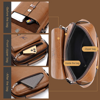 Sac bandoulière pour homme de qualité supérieure au design classique, sac messager de marque WEIXIER en cuir PU, sac de voyage d'affaires, sac de messager