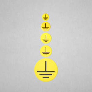 Etiquetas de Identificación de Puesta a Tierra para Paneles Eléctricos, Maquinaria, Seguridad Industrial, Resistentes al Calor y al Agua - Product Image 4