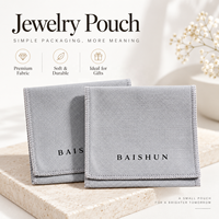 Pochette à bijoux en toile personnalisée, emballage cadeau à rabat plat, logo imprimé à l'écran, sac artisanal biodégradable
