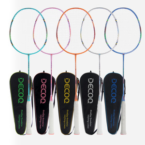 Raquette de <span class=keywords><strong>badminton</strong></span> professionnelle personnalisée entièrement en fibre de carbone dure/souple PU Grip Graphite Shaft Light Design DECOQ M9000 Outdoor - Product Image 5