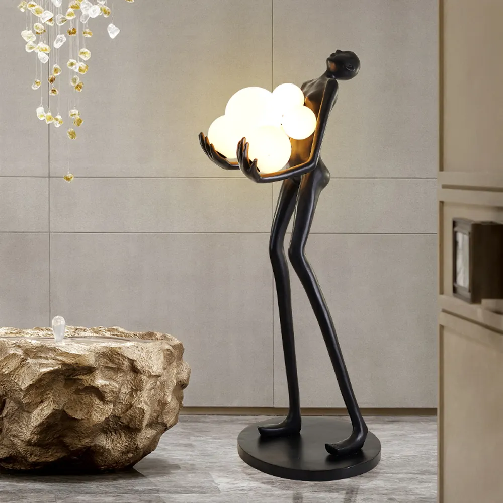 Nordic Art Sculpture Humanoid Abstract Designer Led Hotel Living Room Bedroom Modern Floor Lamp