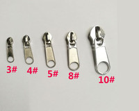 Glissières de fermeture éclair métalliques en gros pour vêtements et textiles, support de logo personnalisé # 3- # 10 accessoires pour curseurs de haute qualité