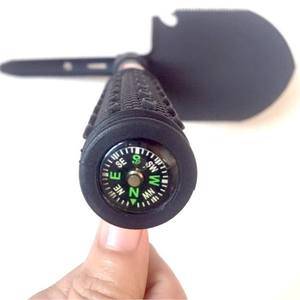 Pala Plegable Portátil de 44.6 cm, Multifuncional, con Mango en D, Negra, Herramienta de Rescate para Campismo, Senderismo y Actividades al Aire Libre - Product Image 2