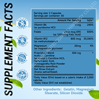 Capsules de soutien pour la neuropathie chez l'adulte OEM, acide alpha-lipoïque, vitamines B, 60 unités, compléments alimentaires, santé des nerfs, antioxydant