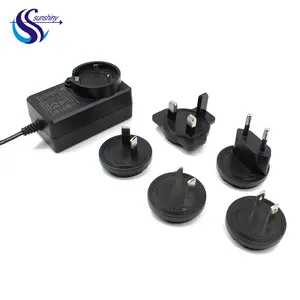 18/36/60W Universal Wall Mount Adaptadores de Alimentação Intercambiáveis Ajustável EUA UE UK AU KR Plugs AC/DC Switching Power Supply Adapt