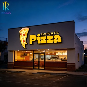 Letrero Luminoso LED Personalizado para Negocios, Letrero Comercial con Letras LED 3D, Logotipo de Restaurante, Letrero de <span class=keywords><strong>Pizza</strong></span> para Publicidad Exterior - Product Image 1