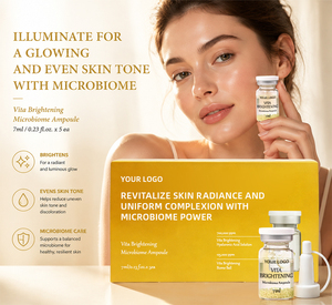 5 Ampollas Iluminadoras con Microbioma y Vitaminas C y E, Antioxidantes, para un Tono Radiante y Uniforme, Eliminación de Manchas Oscuras, VIAL - Product Image 2
