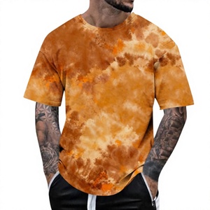 Camisetas Tie Dye Personalizadas OEM para Hombre, Cuello Redondo, 100% Algodón, Talla Grande, Corte Holgado, Cómodas para Verano - Product Image 6