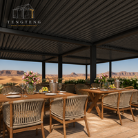 Pergola motorisée en aluminium personnalisable avec structure thermolaquée et design imperméable pour l'extérieur et le jardin