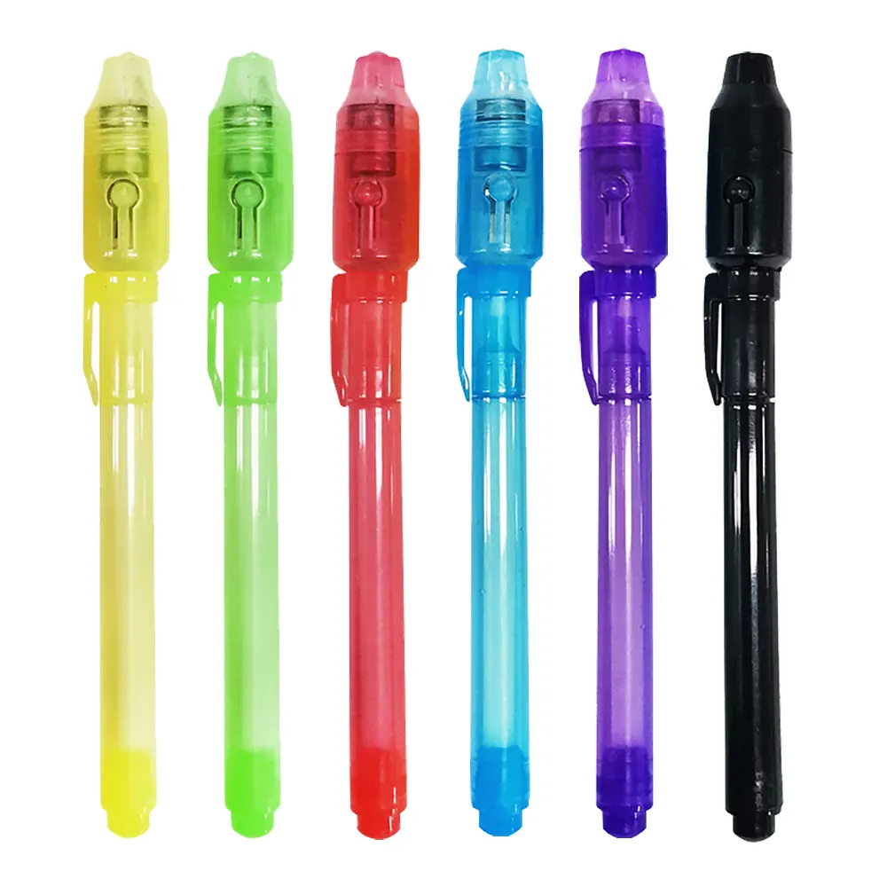 KHY ucuz toptan UV LED ışık sihirli kalem görünmez mürekkep kalem