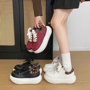 Zapatillas Casuales Blancas de Moda con Cordones y Punta Redonda para Mujer, Modelo 2026 Primavera-Otoño, con Plataforma Interna para Aumentar la Estatura - Product Image 3