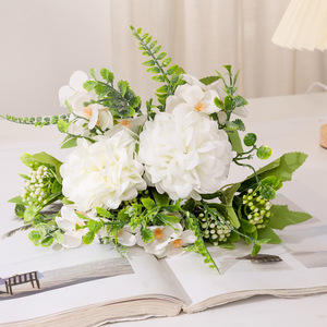 Bola de mariposa <span class=keywords><strong>Maria</strong></span>, <span class=keywords><strong>flores</strong></span> artificiales de simulación, adornos de escritorio, accesorios, mesa de comedor, flor de boda - Product Image 4