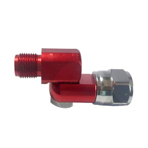 Adaptador de Bomba de Aire para Pistola de Pulverización Neumática Huiyan, Conector de Codo de 90 Grados, Aleación de Aluminio Roja - Product Image 1