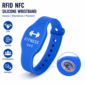 Pulsera de Silicona RFID NFC Imprimible para Gimnasio, Brazalete de Membresía para Control de Asistencia y Pago - Product Image 1