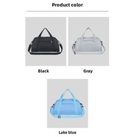 Sac de sport bleu avec logo, bandoulière, multi-poches, pour voyage, week-end, yoga, nuit, danse