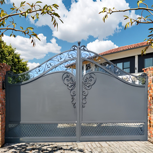 ประตูเหล็กเหล็กดัดด้านหน้าสำหรับสวนฟาร์มเหล็กด้านหน้ารักษาความปลอดภัยแบบเรียบง่าย - Product Image 4