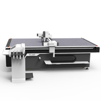 Yuchon 1625 Digital Plotter Carton Honeycomb Board Paquete corrugado Máquina de corte CNC con cuchillo oscilante Rueda de pliegue