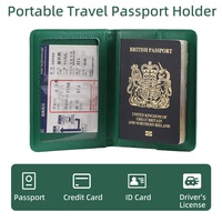 Accessoires de voyage, porte-passeport en cuir PU de luxe, fin et portable, avec logo personnalisé, porte-cartes pour billet, carte d'identité, carte de crédit